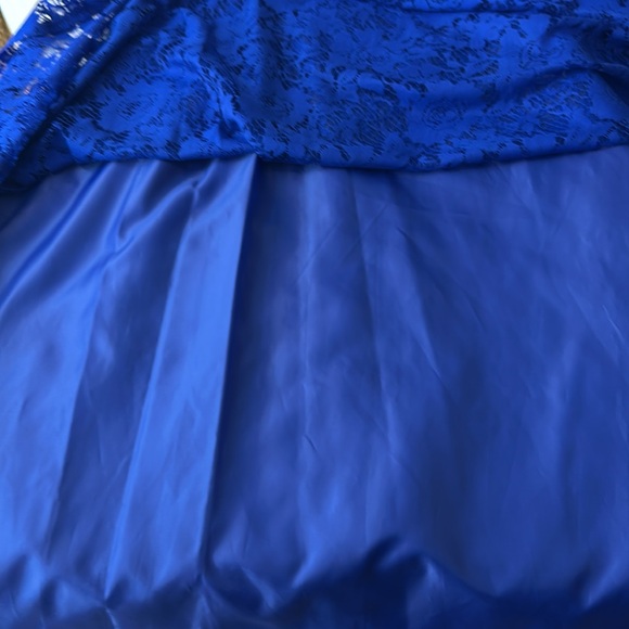 Sleeveless fit flare midi lace Blue Party cocktail Dress whimsy cottage core - Picture 11 of 11